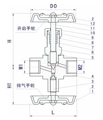 J19W/H压力表三通针型阀 - 上海奇高阀门制造有限公司
