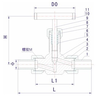 J23W外螺纹针型阀 - 上海奇高阀门制造有限公司